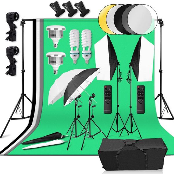 softbox umbrella continuous light kit dimmable 85w bulb with remote 2x3m background support system 4 backdrop for portrait video lighting &
softbox umbrella continuous light kit dimmable 85w bulb with remote 2x3m background support system 4 backdrop for portrait video lighting &