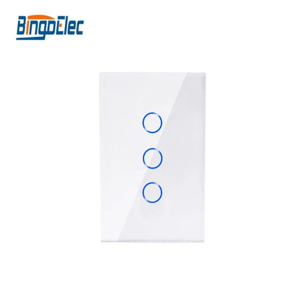 smart home control bingoelec wall touch switch 3 gang 1way tempered glass crystal panel light senor screen us/au standard ac 110-240v
smart home control bingoelec wall touch switch 3 gang 1way tempered glass crystal panel light senor screen us/au standard ac 110-240v