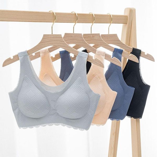 thin push up vest bra women ice silk seamless underwear soft comfortable yoga outfit
thin push up vest bra women ice silk seamless underwear soft comfortable yoga outfit