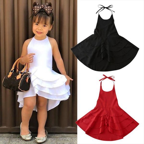 girls solid toddler baby kids girl dresses halter ruffles sleeveless summer party child casual sundress 0 6t, Red;yellow
girls solid toddler baby kids girl dresses halter ruffles sleeveless summer party child casual sundress 0 6t, Red;yellow