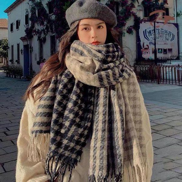 scarves fashion 2021 houndstooth stole scarf women autumn winter large shawl plaid tassel wraps, Blue;gray
scarves fashion 2021 houndstooth stole scarf women autumn winter large shawl plaid tassel wraps, Blue;gray