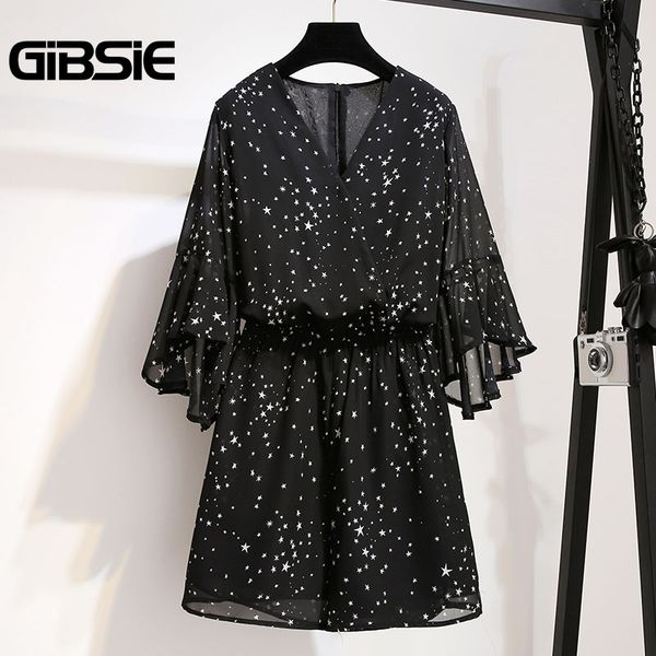 gibsie plus size women clothing high waist chiffon print romper jumpsuit 5xl 4xl summer women v-neck half sleeve beach playsuit, Black;white
gibsie plus size women clothing high waist chiffon print romper jumpsuit 5xl 4xl summer women v-neck half sleeve beach playsuit, Black;white