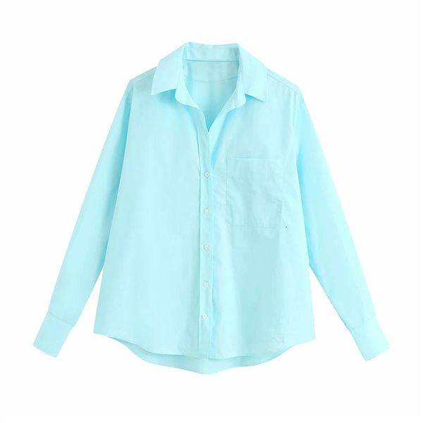 women's blouses & shirts women casual summer long sleeve cotton za blue shirts female fashion candy color single breasted pocket b, White
women's blouses & shirts women casual summer long sleeve cotton za blue shirts female fashion candy color single breasted pocket b, White