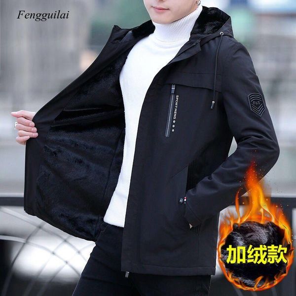 men's jackets windbreaker korean fashion mid long casual versatile jacket youth student autumn winter cotton coat, Black;brown
men's jackets windbreaker korean fashion mid long casual versatile jacket youth student autumn winter cotton coat, Black;brown