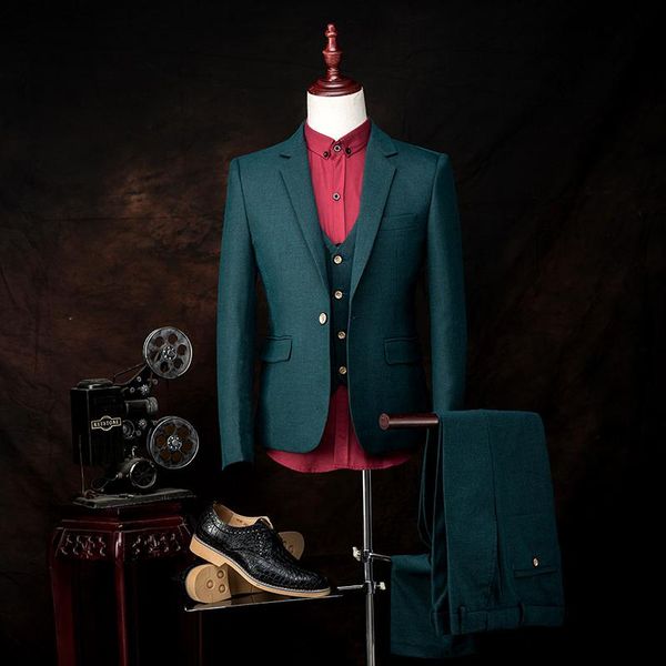 fashion custom men suits jacket + pants vest slim men's prom party blazer trousers groom wedding dress professional & blazers, White;black
fashion custom men suits jacket + pants vest slim men's prom party blazer trousers groom wedding dress professional & blazers, White;black