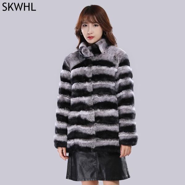 women's fur & faux fashion chinchilla color rex coat full sleeves 100% genuine winter warm women jacket, Black
women's fur & faux fashion chinchilla color rex coat full sleeves 100% genuine winter warm women jacket, Black