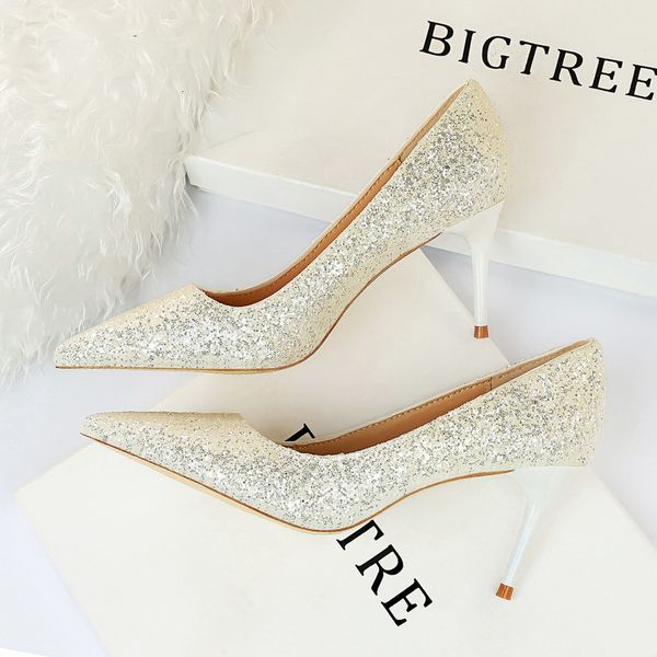 2021 pumps nightclubs show thin womens shoes stiletto l highl fashion shiny sequins single shoes1, Black
2021 pumps nightclubs show thin womens shoes stiletto l highl fashion shiny sequins single shoes1, Black