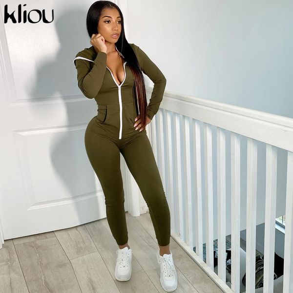 2011kliou solid zipper hoodie jumpsuits women 2021 autumn new slim casual skinny streetwear active fitness sporty work out rompers, Black;white
2011kliou solid zipper hoodie jumpsuits women 2021 autumn new slim casual skinny streetwear active fitness sporty work out rompers, Black;white