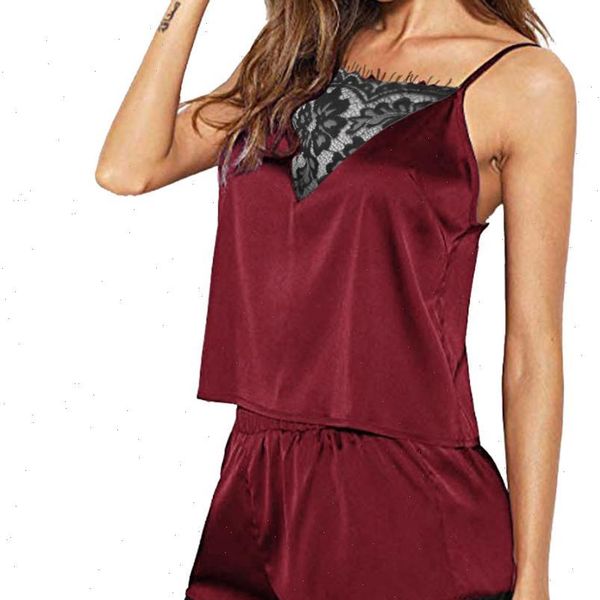 pajama sets lace women sleepwear nightwear trim camis tank pants brand pijamas strapless pyjama femme, Black;red
pajama sets lace women sleepwear nightwear trim camis tank pants brand pijamas strapless pyjama femme, Black;red