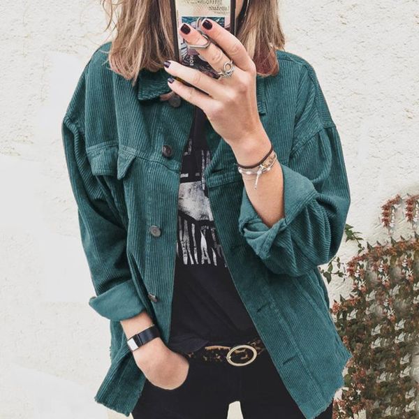 women's jackets for women 2021 fashion autumn coat pocket corduroy zipper collar outwear loose casual streetwear plus size 3xl, Black;brown
women's jackets for women 2021 fashion autumn coat pocket corduroy zipper collar outwear loose casual streetwear plus size 3xl, Black;brown