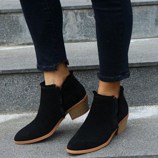 boots spring and winter wear ladies casual ankle outdoor muffin soles suede pointed toe plus size, Black
boots spring and winter wear ladies casual ankle outdoor muffin soles suede pointed toe plus size, Black