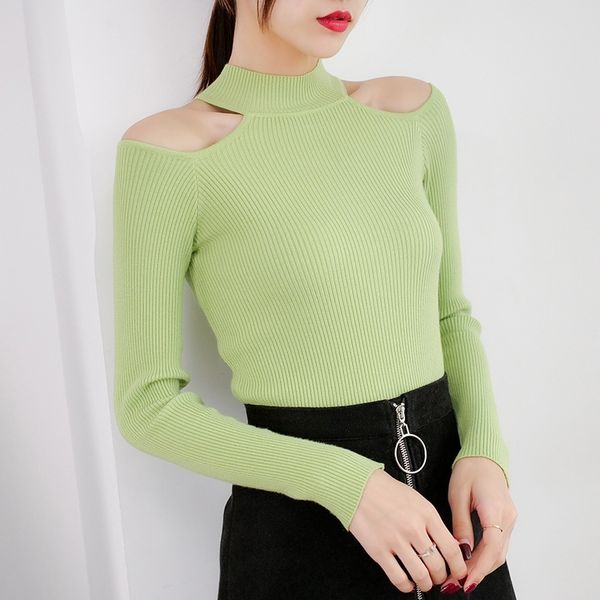 2021 foreign style half high collar long sleeve sweater women's off shoulder bottomed shirt, White;black
2021 foreign style half high collar long sleeve sweater women's off shoulder bottomed shirt, White;black