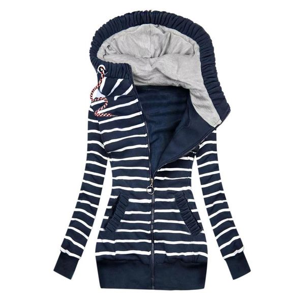 women's jackets 2021 autumn women striped hood jacket stripe prints pockets long sleeve zipper female oversized hoodie d4, Black;brown
women's jackets 2021 autumn women striped hood jacket stripe prints pockets long sleeve zipper female oversized hoodie d4, Black;brown