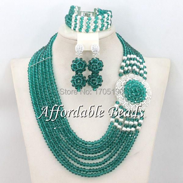 earrings & necklace peacock green african beaded jewelry famous costume sets abs045, Silver
earrings & necklace peacock green african beaded jewelry famous costume sets abs045, Silver