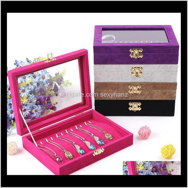 packaging & drop delivery 2021 quality with glass lid bracelet holder pendant necklace tray display storage box jewelry organizer ebgl7, Black
packaging & drop delivery 2021 quality with glass lid bracelet holder pendant necklace tray display storage box jewelry organizer ebgl7, Black