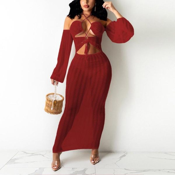 casual dresses transparent long dress bodycon for womens halter slash neck backless evening night club wear vestidos mujer 2021, Black;gray
casual dresses transparent long dress bodycon for womens halter slash neck backless evening night club wear vestidos mujer 2021, Black;gray