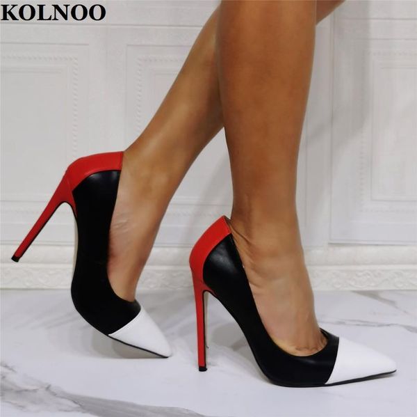 dress shoes kolnoo handmade womens high heels patchwork leather real pos party slip-on evening fashion pumps, Black
dress shoes kolnoo handmade womens high heels patchwork leather real pos party slip-on evening fashion pumps, Black