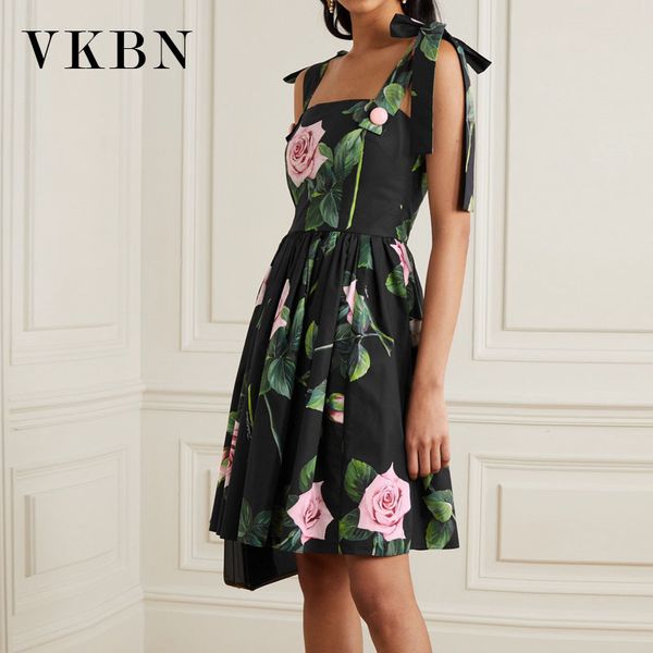 vkbn women dress up sleeveless slash neck rose print dresses women casual vestidos de fiesta fashion s 210507, Black;gray
vkbn women dress up sleeveless slash neck rose print dresses women casual vestidos de fiesta fashion s 210507, Black;gray