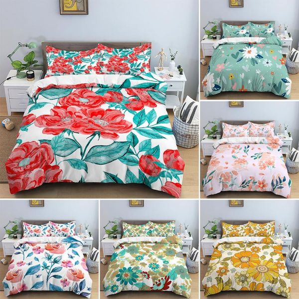 bedding sets floral pattern bedclothes quilt cover pillowcase three-piece soft comforter duvet for girls single/double bed home decor
bedding sets floral pattern bedclothes quilt cover pillowcase three-piece soft comforter duvet for girls single/double bed home decor