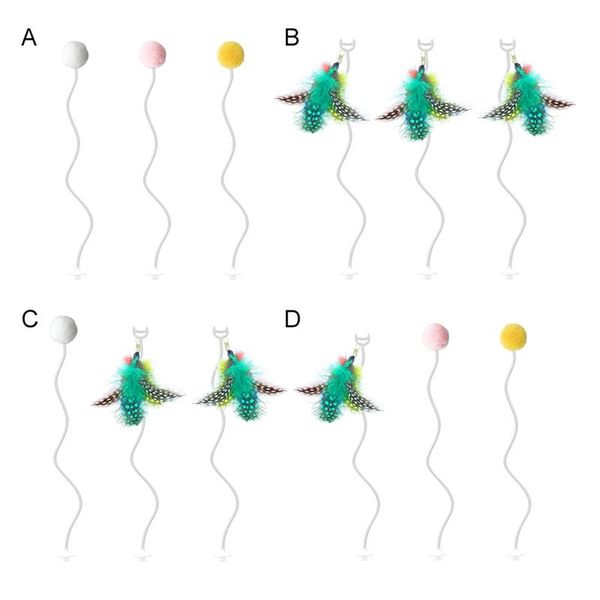 cat toys -3 piece attachment set funny replacements for automatic teaser wand toy, feather / ball h1
cat toys -3 piece attachment set funny replacements for automatic teaser wand toy, feather / ball h1