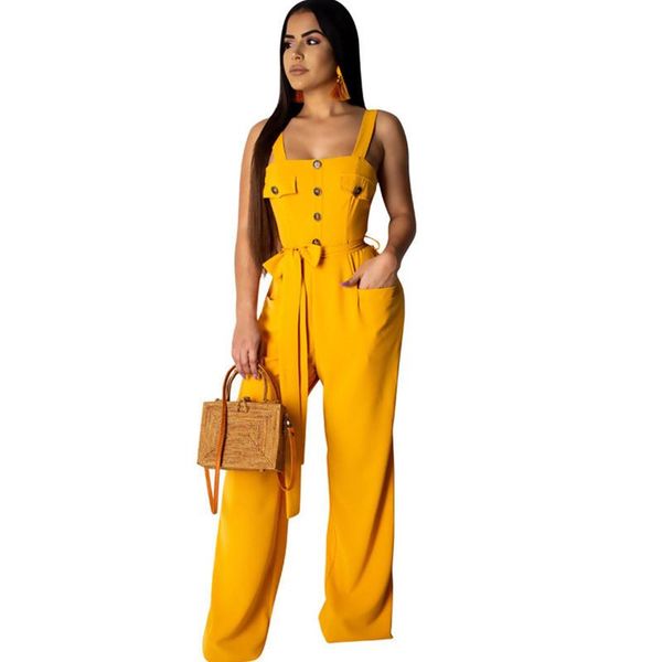 women's jumpsuits & rompers summer for women sleeveless backless button casual wide leg pants elegant loose overalls pockets sashes, Black;white
women's jumpsuits & rompers summer for women sleeveless backless button casual wide leg pants elegant loose overalls pockets sashes, Black;white