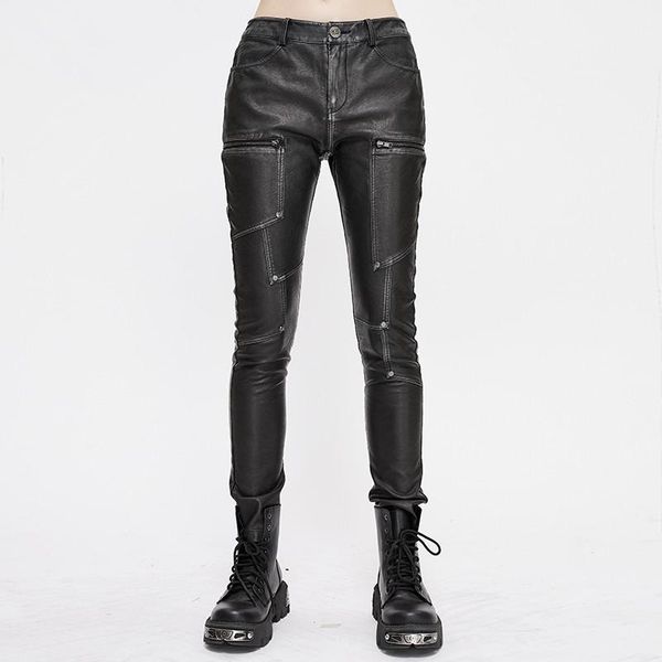 women's pants & capris black leather full trousers punk casual women clothing zippers pencil, Black;white
women's pants & capris black leather full trousers punk casual women clothing zippers pencil, Black;white