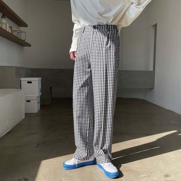 pants fashionable the korean spring and summer plaid drape sense able men's temperament loose tight thin 2021, Black
pants fashionable the korean spring and summer plaid drape sense able men's temperament loose tight thin 2021, Black