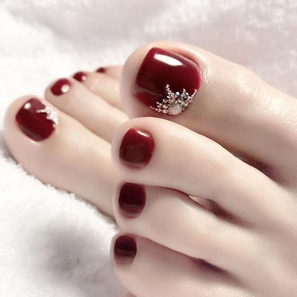 false nails 24pcs fake toe nail silver red rhinestone foot artificial with glue summer beauty toenail, Red;gold
false nails 24pcs fake toe nail silver red rhinestone foot artificial with glue summer beauty toenail, Red;gold