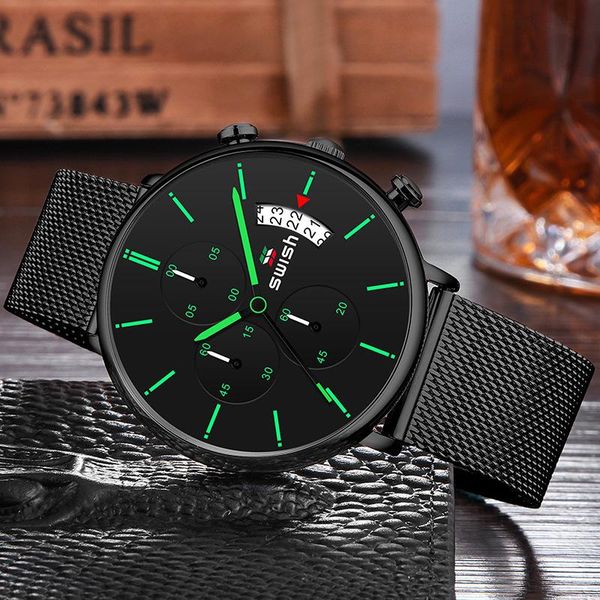 wristwatches multifunctional fashion trendy casual waterproof quartz steel band men's watch, Slivery;brown
wristwatches multifunctional fashion trendy casual waterproof quartz steel band men's watch, Slivery;brown