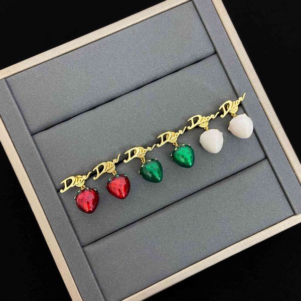 d / di home letter strawberry women's net red brass s925 silver needle advanced fashion earrings, Golden
d / di home letter strawberry women's net red brass s925 silver needle advanced fashion earrings, Golden