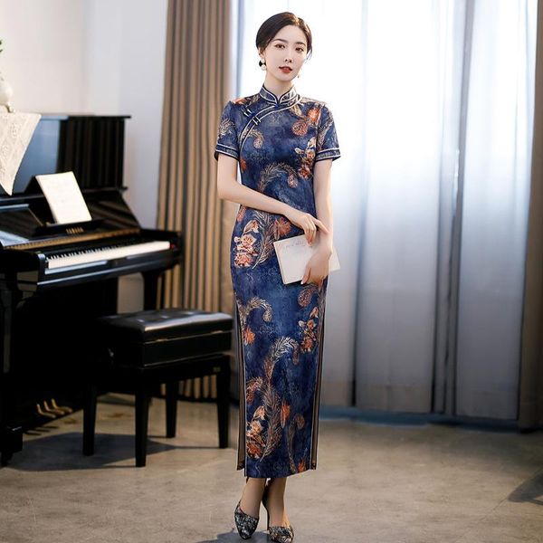 ethnic clothing slim split satin print long evening cheongsams female summer traditional chinese dress elegant mandarin collar qipao, Red
ethnic clothing slim split satin print long evening cheongsams female summer traditional chinese dress elegant mandarin collar qipao, Red