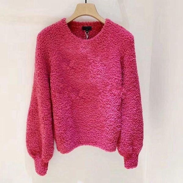 women's sweaters 2021 autumn and winter sweaters, round neck lamb wool ladies long-sleeved pullover, White;black
women's sweaters 2021 autumn and winter sweaters, round neck lamb wool ladies long-sleeved pullover, White;black
