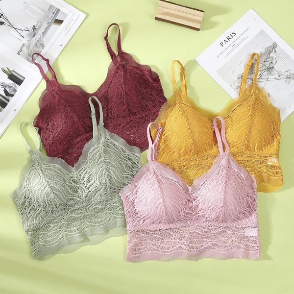 bustiers & corsets women push up wireless lace bra seamlesss lingerie bralette female solid color fittness underwear, Black;white
bustiers & corsets women push up wireless lace bra seamlesss lingerie bralette female solid color fittness underwear, Black;white