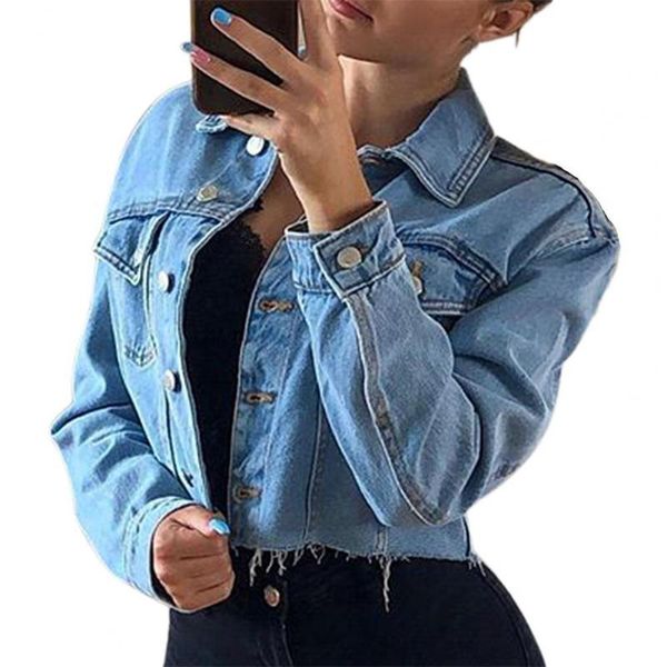 women's jackets vintage denim jacket 2022 long sleeve ripped trendy classic short autumn winter jeans for women clothing, Black;brown
women's jackets vintage denim jacket 2022 long sleeve ripped trendy classic short autumn winter jeans for women clothing, Black;brown