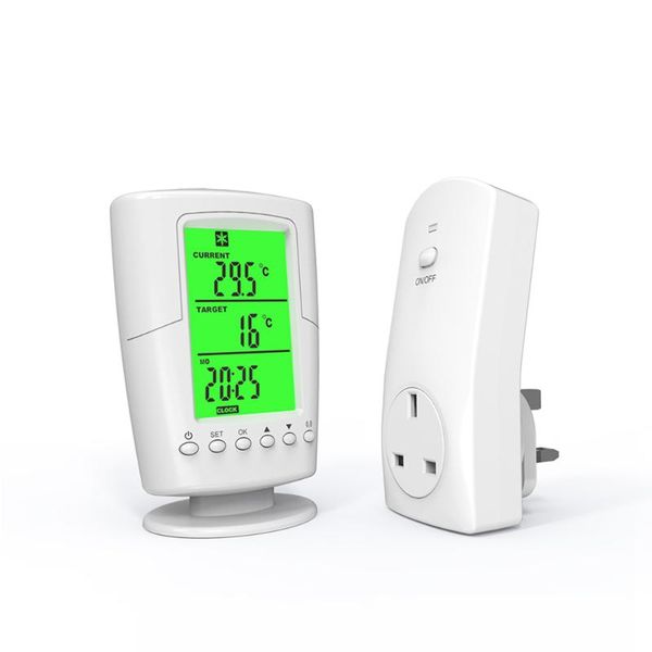 smart home control wireless thermostat remote digital lcd display temperature controller backlight socket
smart home control wireless thermostat remote digital lcd display temperature controller backlight socket