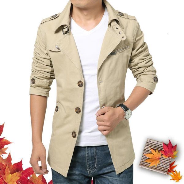 men's trench coats brand business casual jacket fashion long sleeve cotton solid washed plus velvet smm4, Tan;black
men's trench coats brand business casual jacket fashion long sleeve cotton solid washed plus velvet smm4, Tan;black