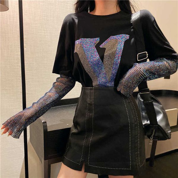 fashion colorful rhinestones letter t shirts women streetwear casual o neck beading sleeve female t-shirt 210526, White
fashion colorful rhinestones letter t shirts women streetwear casual o neck beading sleeve female t-shirt 210526, White