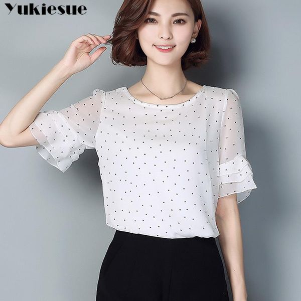 women's blouses & shirts plus size 5xl chiffon blouse shirt femme women blusas 2021summer short sleeve dot womens and ladies clothess, White
women's blouses & shirts plus size 5xl chiffon blouse shirt femme women blusas 2021summer short sleeve dot womens and ladies clothess, White