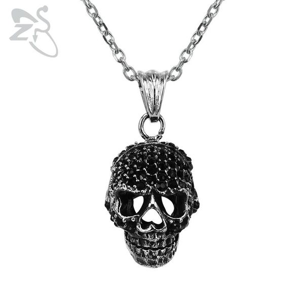 punk style skull pendant necklace 316l stainless steel jewelry for men vintage hip hop black stone goth long chain necklaces, Silver
punk style skull pendant necklace 316l stainless steel jewelry for men vintage hip hop black stone goth long chain necklaces, Silver