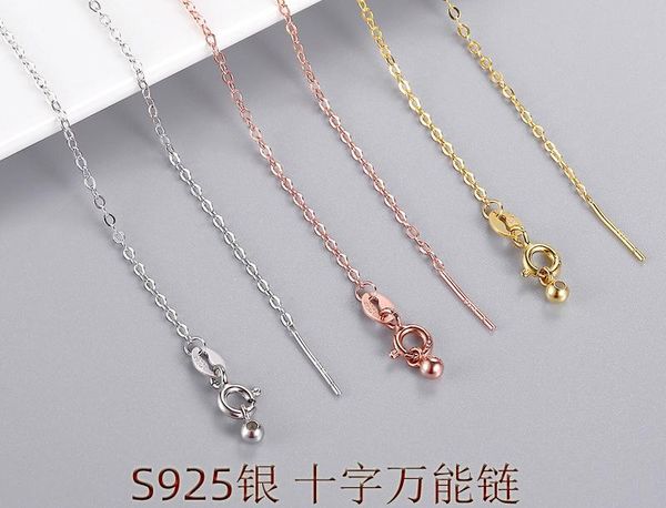 chokers sterling silver cross universal chain s925 needle round bead necklace for women, Golden;silver
chokers sterling silver cross universal chain s925 needle round bead necklace for women, Golden;silver