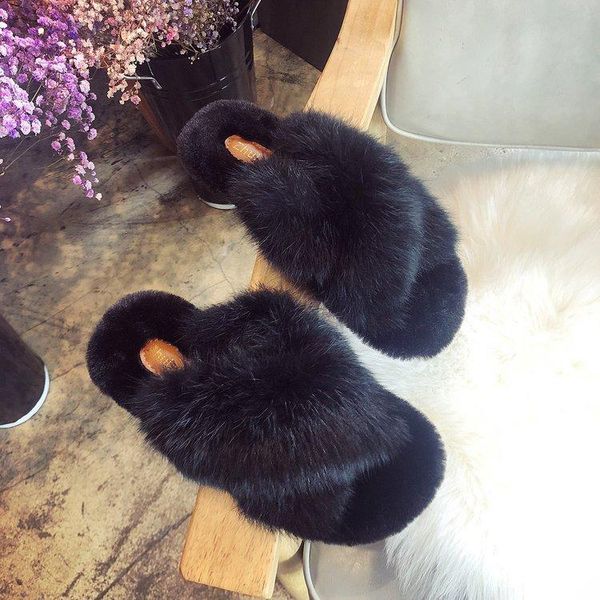 slippers 2021 women warm winter indoor hair female cross belt vogue wear thick platform soft fur flat slides shoes, Black
slippers 2021 women warm winter indoor hair female cross belt vogue wear thick platform soft fur flat slides shoes, Black