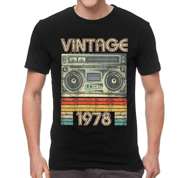 men's t-shirts in 1978 t shirts short sleeve cotton tshirts trendy t-shirt printed retro radio 43 years old birthday gift tee, White;black
men's t-shirts in 1978 t shirts short sleeve cotton tshirts trendy t-shirt printed retro radio 43 years old birthday gift tee, White;black