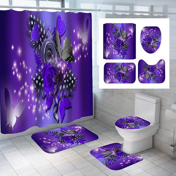 shower curtains purple flower butterfly waterproof print curtain 4 piece carpet cover toilet bath mat pad set bathroom
shower curtains purple flower butterfly waterproof print curtain 4 piece carpet cover toilet bath mat pad set bathroom