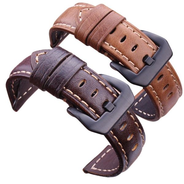 watch bands handmade retro genuine leather watchbands strap 22mm 24mm dark brown band belt with silver stainless steel buckles for pan, Black;brown
watch bands handmade retro genuine leather watchbands strap 22mm 24mm dark brown band belt with silver stainless steel buckles for pan, Black;brown