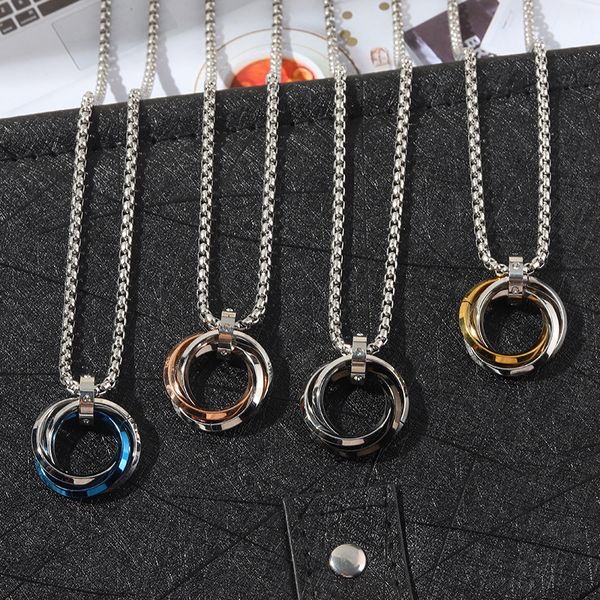 budrovky stainless steel three-ring necklace for couples men titanium steel chain necklace stainless steel jewelry pendantdio chan contact, Silver
budrovky stainless steel three-ring necklace for couples men titanium steel chain necklace stainless steel jewelry pendantdio chan contact, Silver