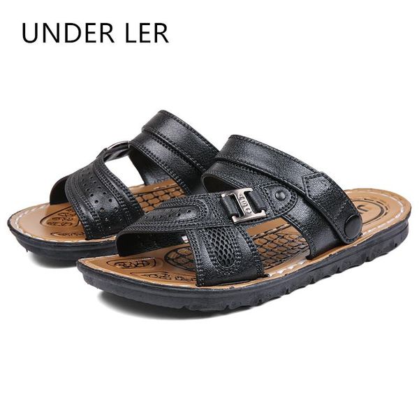 sandals big size men genuine leather summer classic shoes slippers soft roman comfortable walking footwear t047, Black
sandals big size men genuine leather summer classic shoes slippers soft roman comfortable walking footwear t047, Black