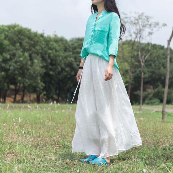 women's blouses & shirts women loose solid color ramie blouse ladies vintage shirt 2021 female retro summer, White
women's blouses & shirts women loose solid color ramie blouse ladies vintage shirt 2021 female retro summer, White