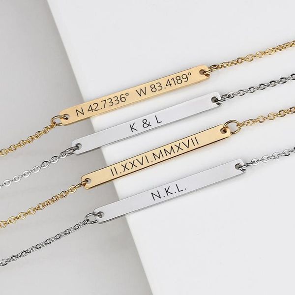 pendant necklaces stainless steel custom name plate necklace, blank bar can engrave word letters jewelry, Silver
pendant necklaces stainless steel custom name plate necklace, blank bar can engrave word letters jewelry, Silver