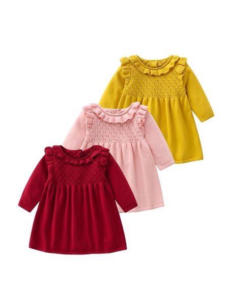 girl's dresses baby girl dress cotton solid color ruffled-neck long sleeves casual for girls pink date red ginger, Red;yellow
girl's dresses baby girl dress cotton solid color ruffled-neck long sleeves casual for girls pink date red ginger, Red;yellow