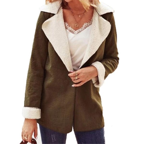 plus size s-3xl 2021 women clothing solid casual slim plush warm long sleeve coat female korean streetwear outwear sj7250m women's jack, Black;brown
plus size s-3xl 2021 women clothing solid casual slim plush warm long sleeve coat female korean streetwear outwear sj7250m women's jack, Black;brown
